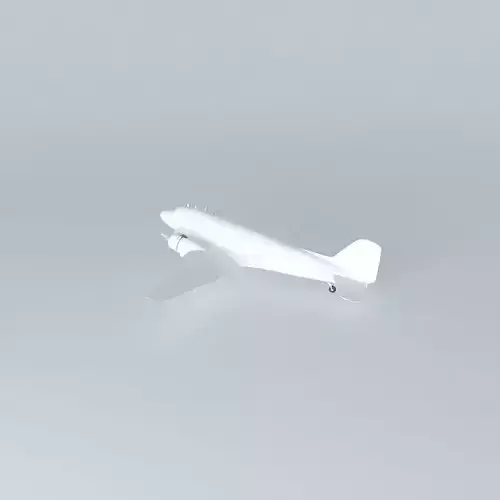 DC 3 at LAX Free 3D model