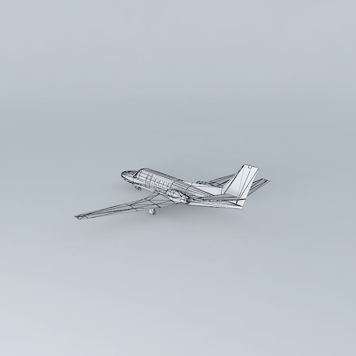 Private Cessna Citaton X with interior Free 3D model_4
