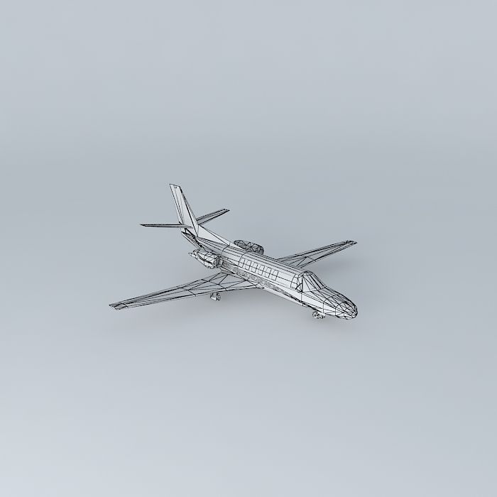 Private Cessna Citaton X with interior Free 3D model_3