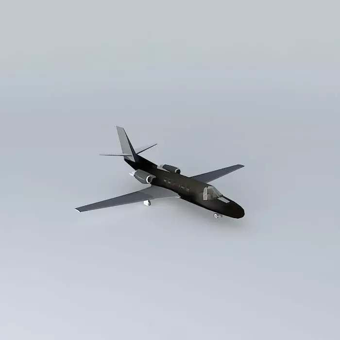 Private Cessna Citaton X with interior Free 3D model_0