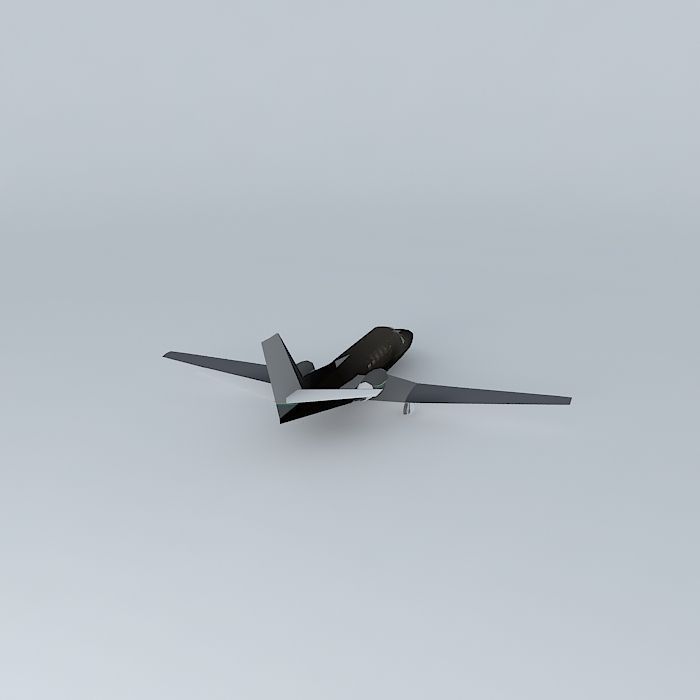 Private Cessna Citaton X with interior Free 3D model_1