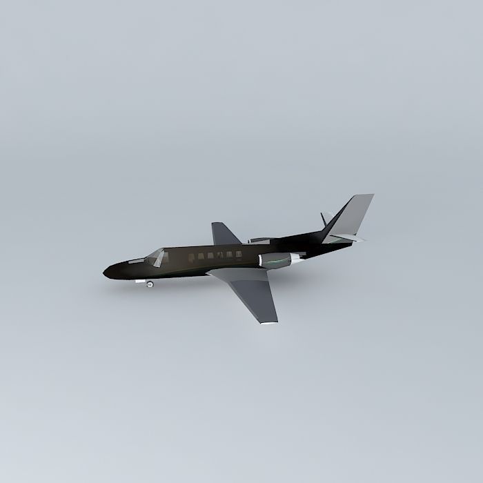 Private Cessna Citaton X with interior Free 3D model_2
