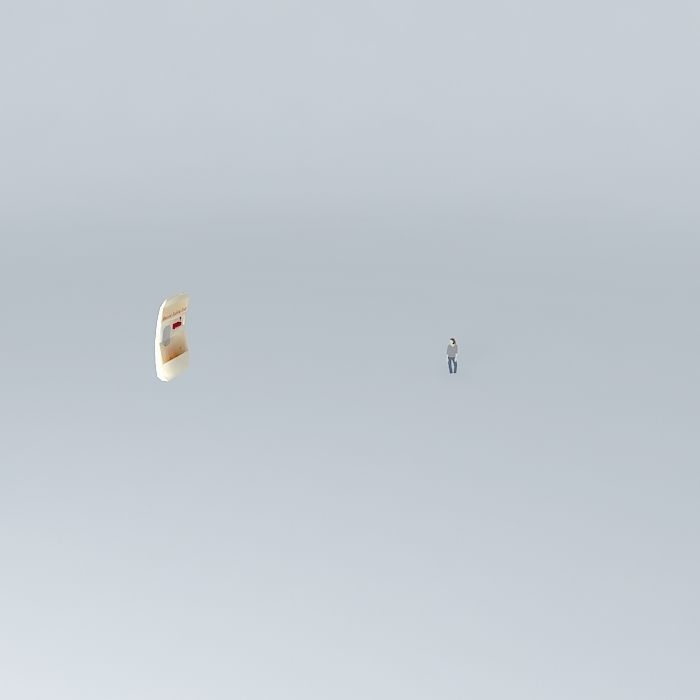 Boeing 747 800 Emrgency Exit Free 3D model_1