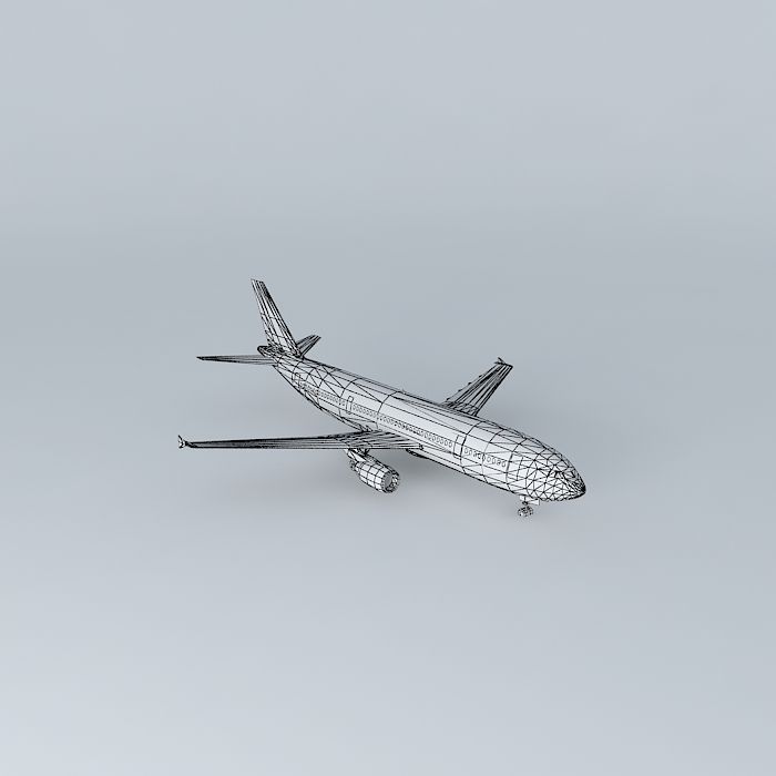 Template Airbus A300 600 Free 3D model_3