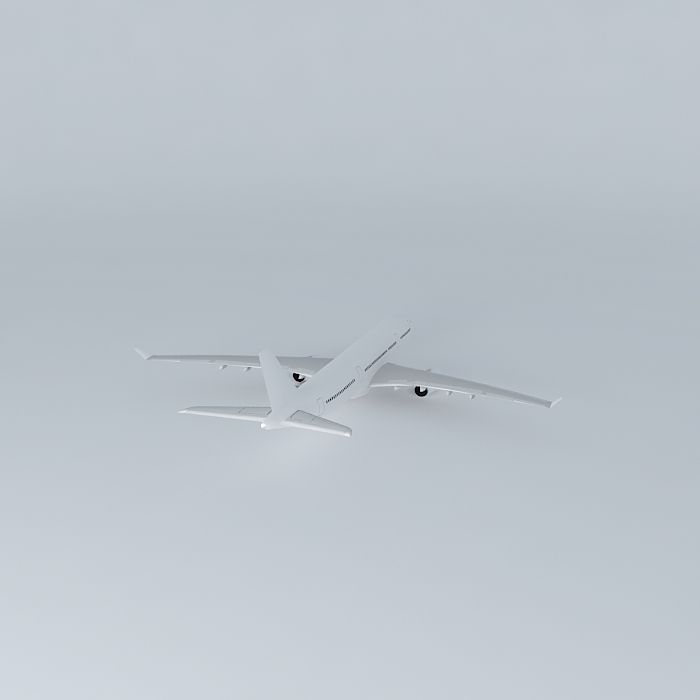 Airbus A330-200 Template Free 3D model_1