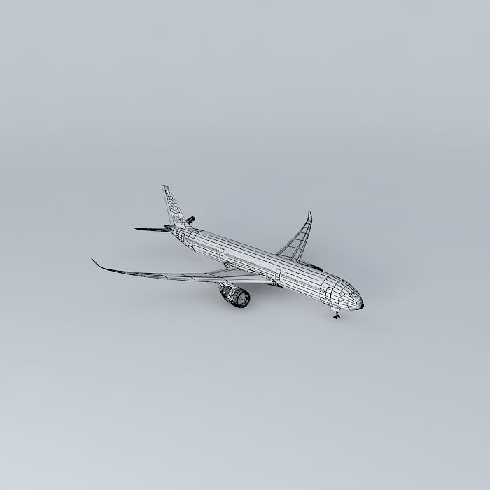 Template Airbus A350900XWB Free 3D model_3