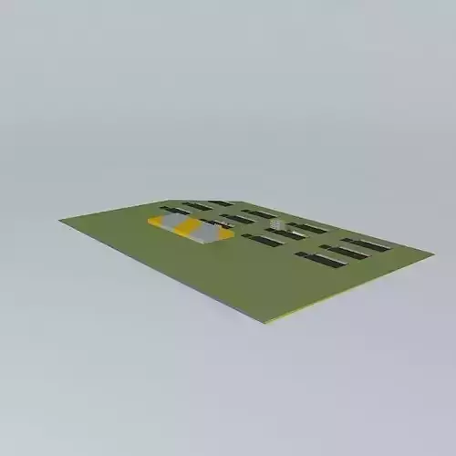 Sketchytown grassy field with trees