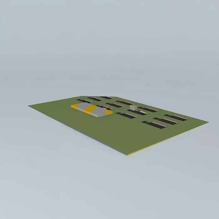 Sketchytown grassy field with trees Free 3D model