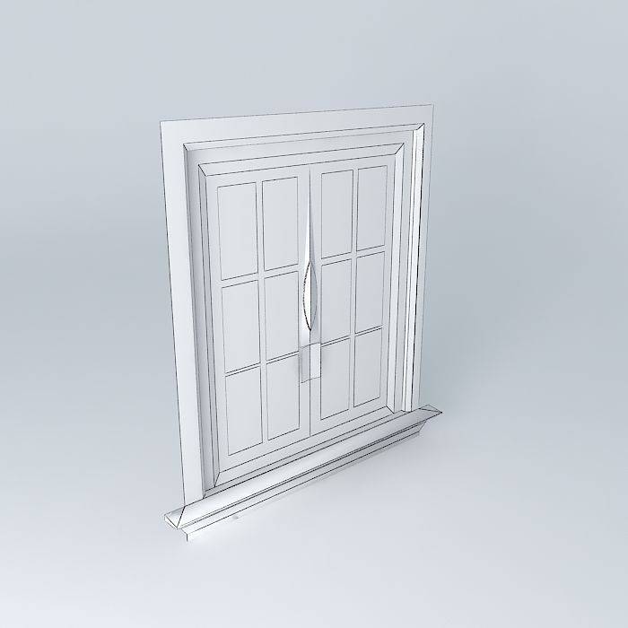 Low-Poly Window Free 3D model_3