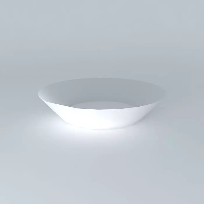 A Plate bowl Free 3D model_0