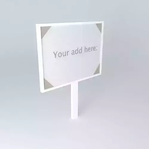 A Billboard your add here sign Free 3D model