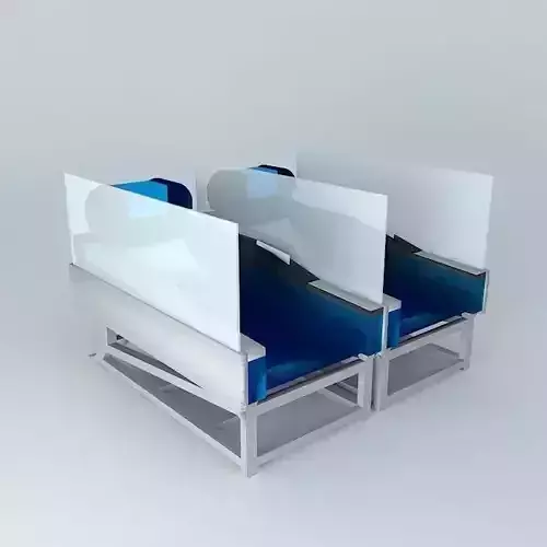 First Class Airplane Seats Free 3D model