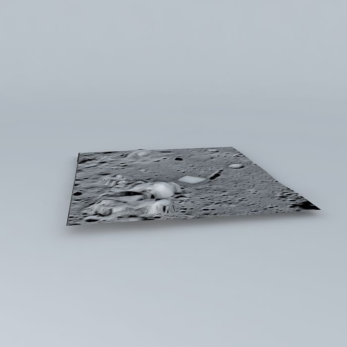 Moon Terrain Final Version Free 3D model_2