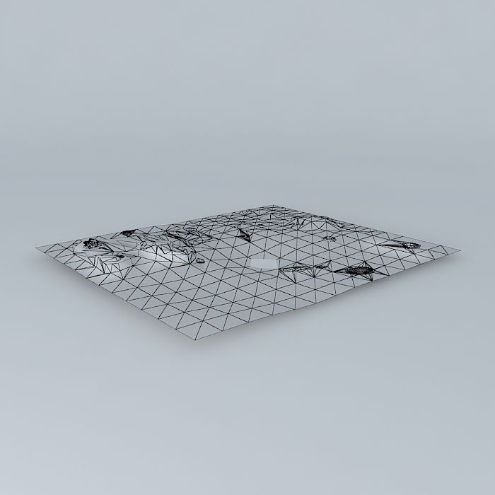 Moon Terrain Final Version Free 3D model_4