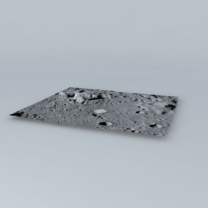 Moon Terrain Final Version Free 3D model_1