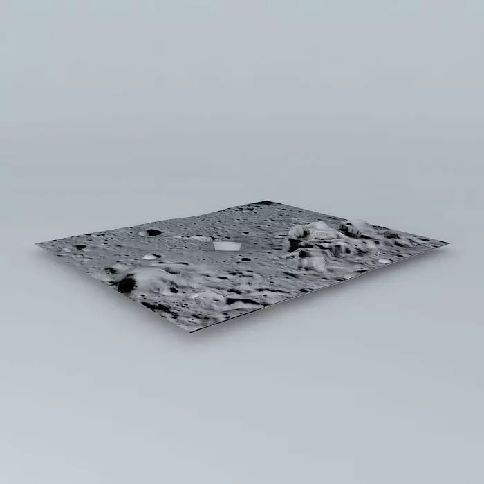 Moon Terrain Final Version Free 3D model_0