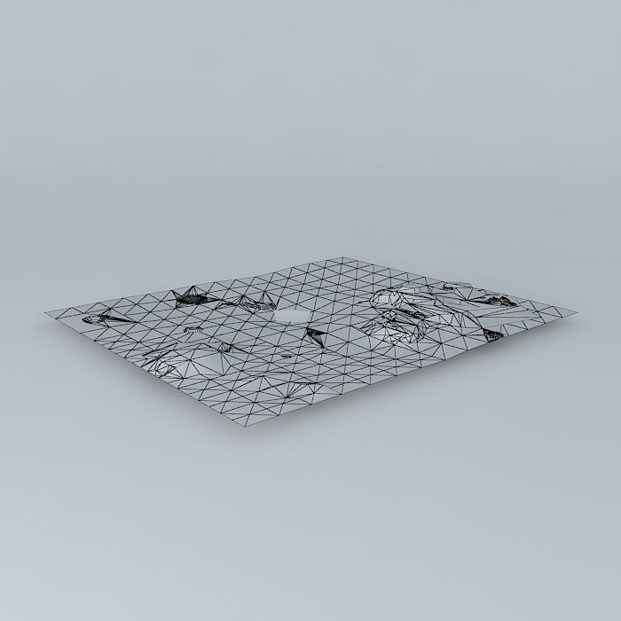 Moon Terrain Final Version Free 3D model_3