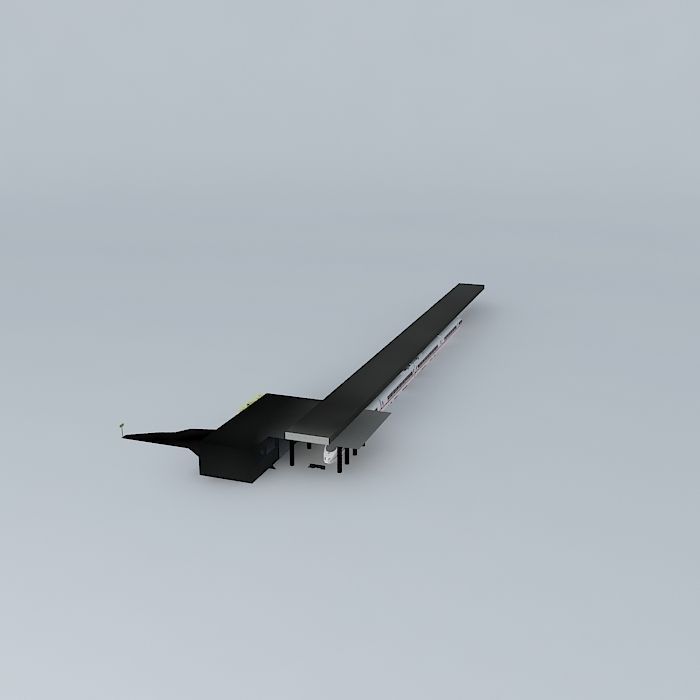 Train Station Free 3D model_1