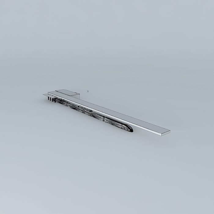 Train Station Free 3D model_3