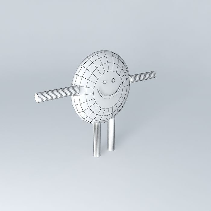 Smileyman smiley face Free 3D model_3