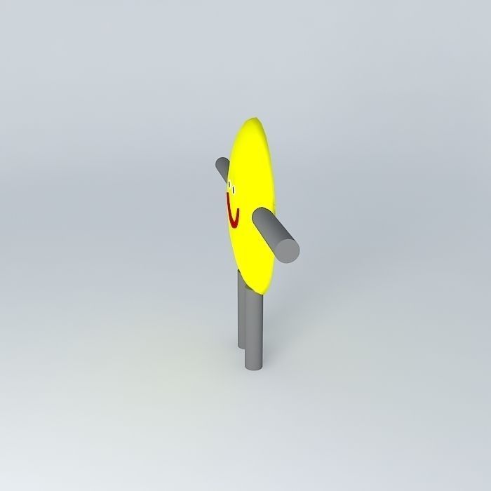 Smileyman smiley face Free 3D model_2