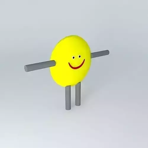Smileyman smiley face Free 3D model
