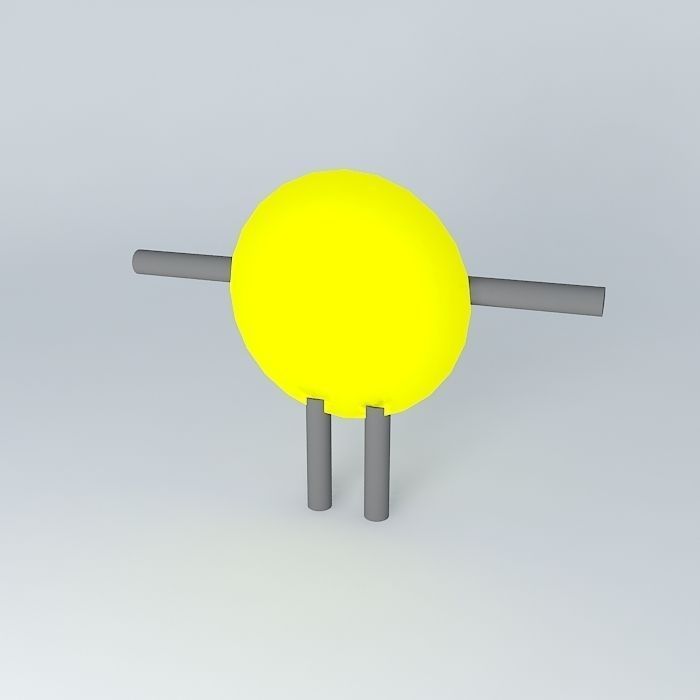 Smileyman smiley face Free 3D model_1