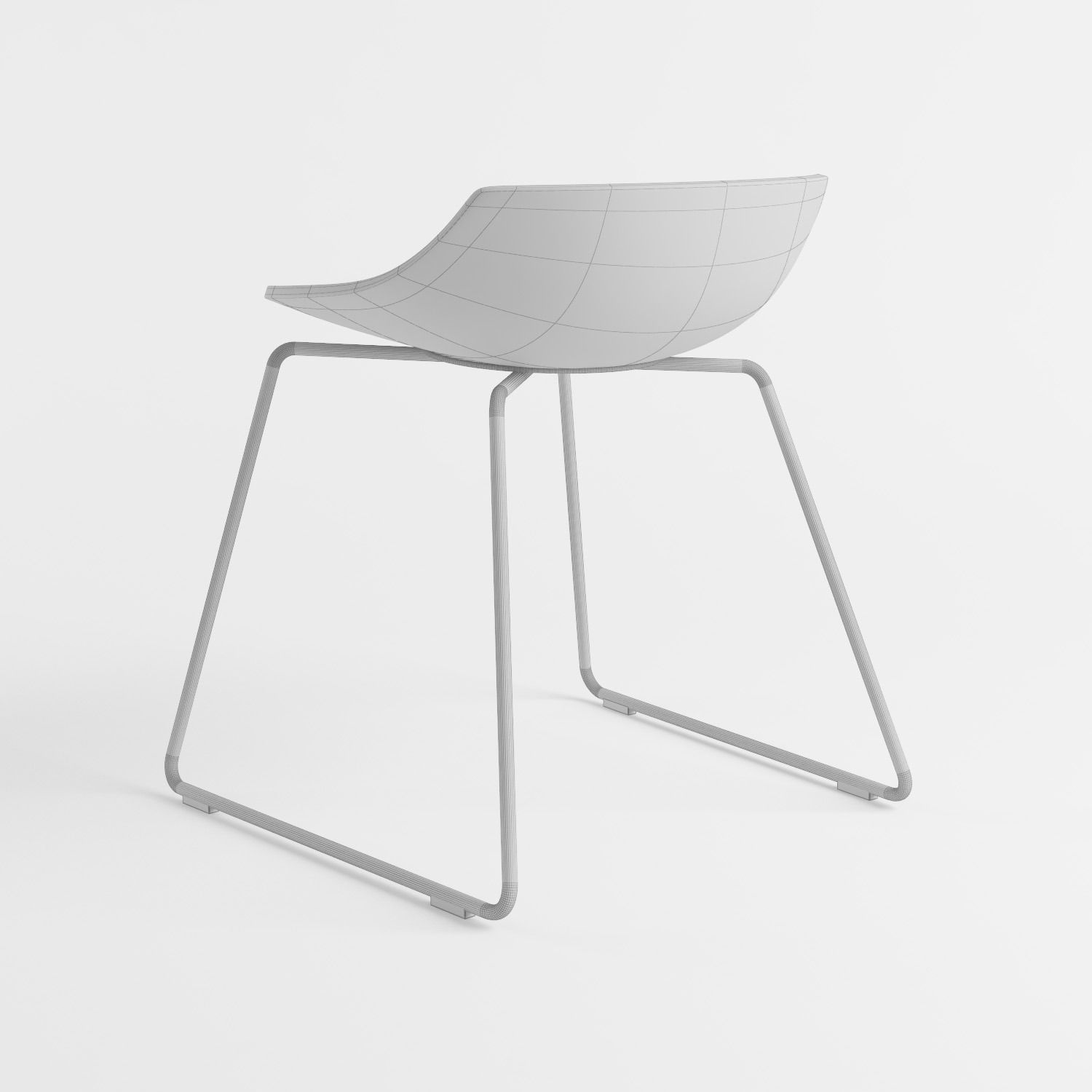 Flow Stool - Sled Base 3D model_16