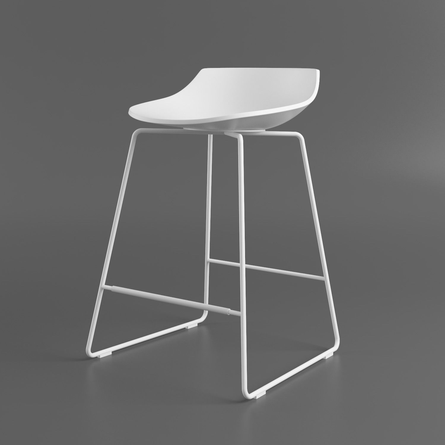 Flow Stool - Sled Base 3D model_4