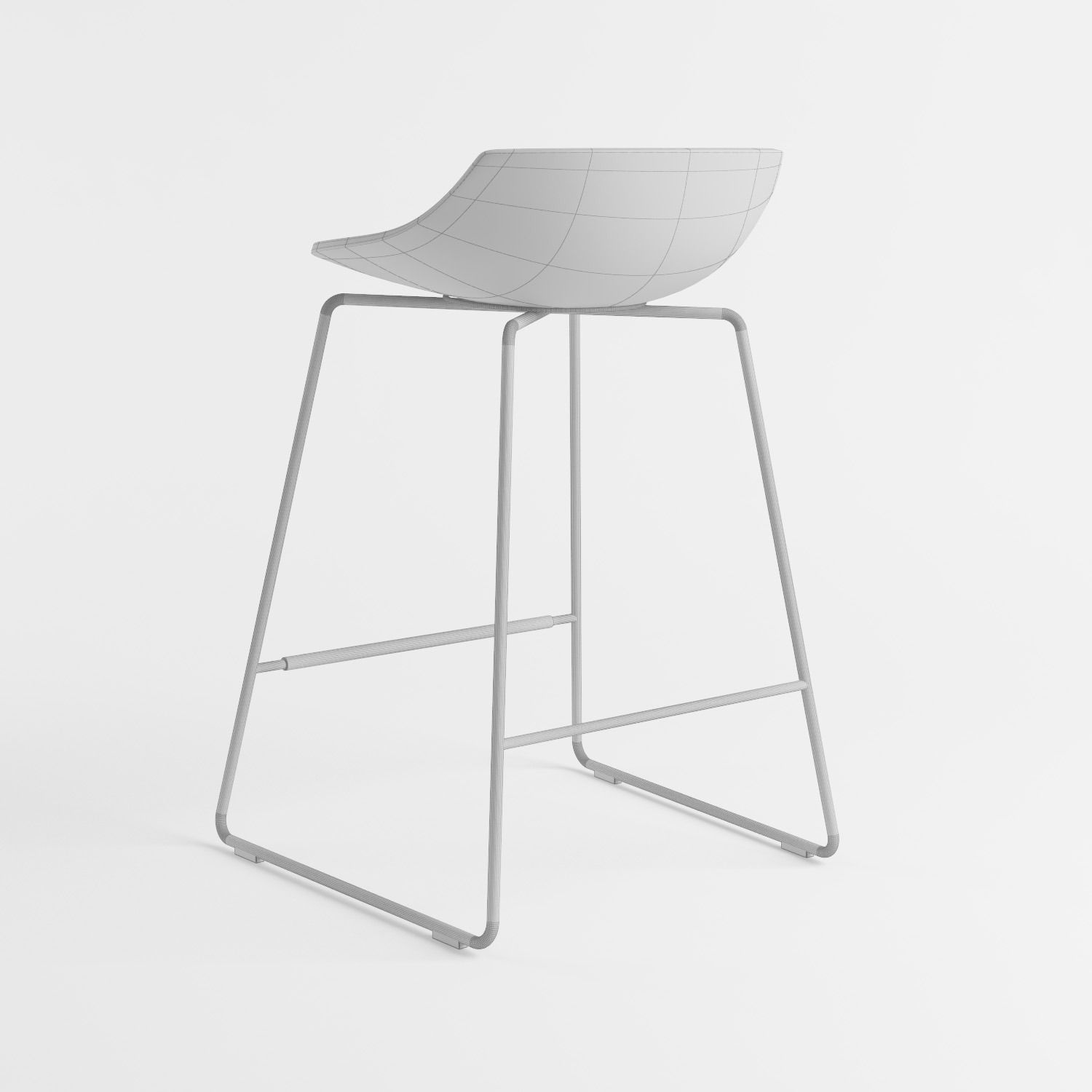 Flow Stool - Sled Base 3D model_13