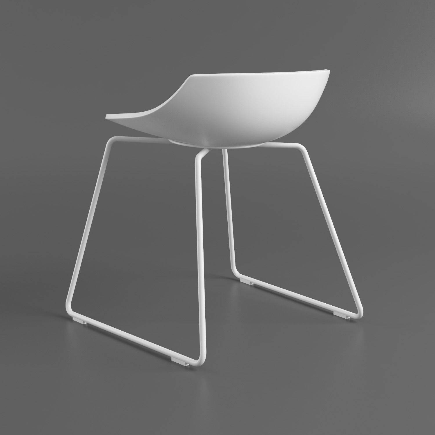Flow Stool - Sled Base 3D model_9