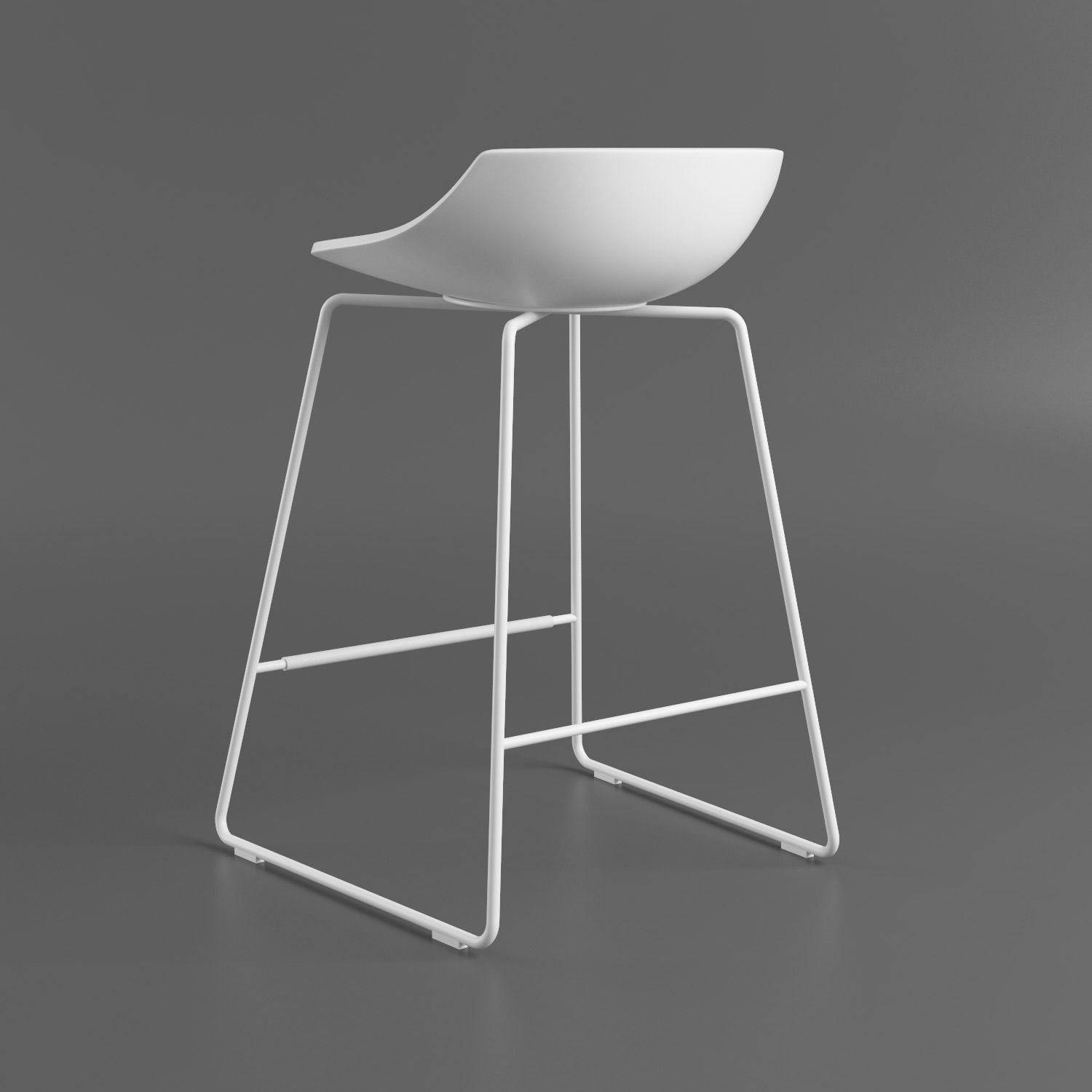 Flow Stool - Sled Base 3D model_5