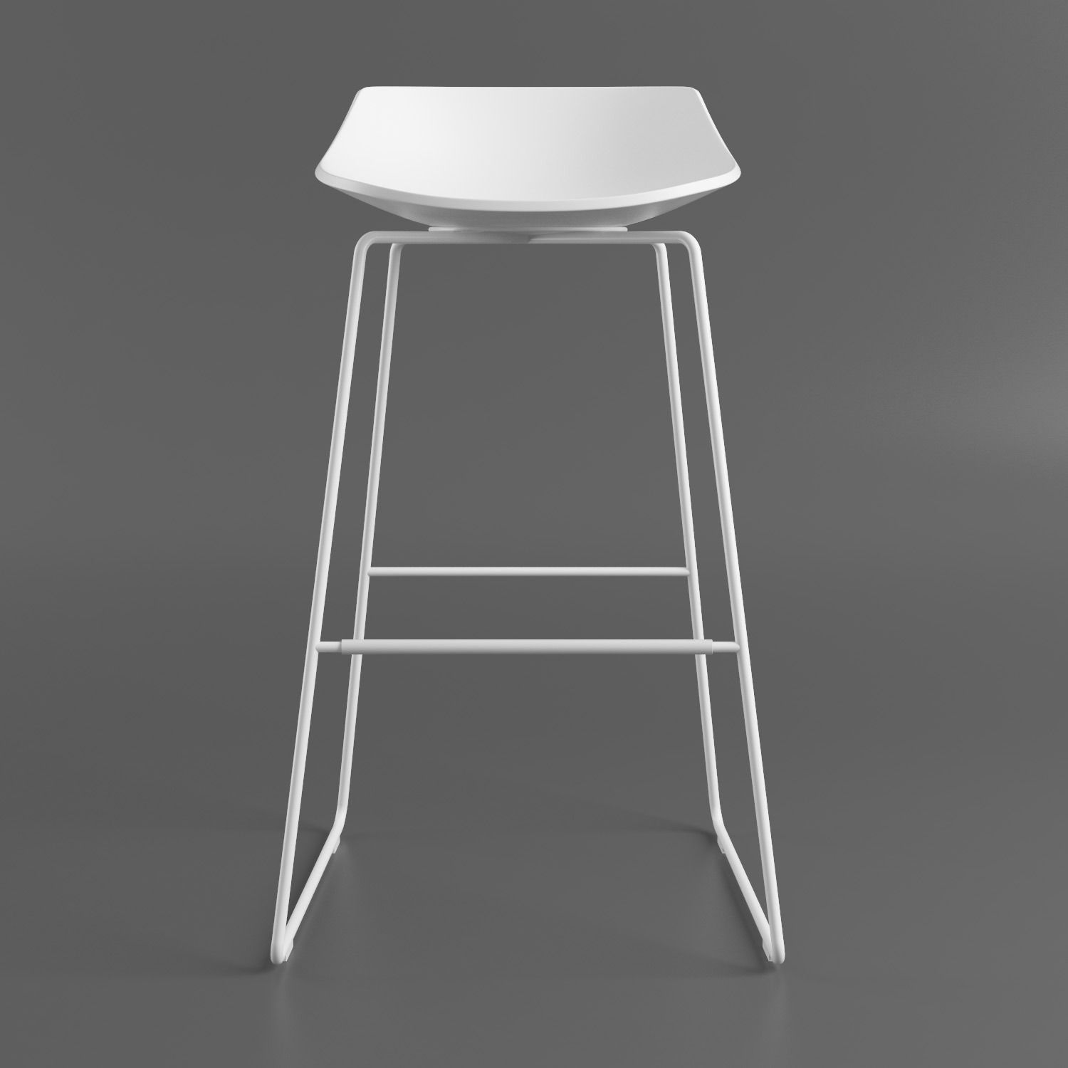 Flow Stool - Sled Base 3D model_2