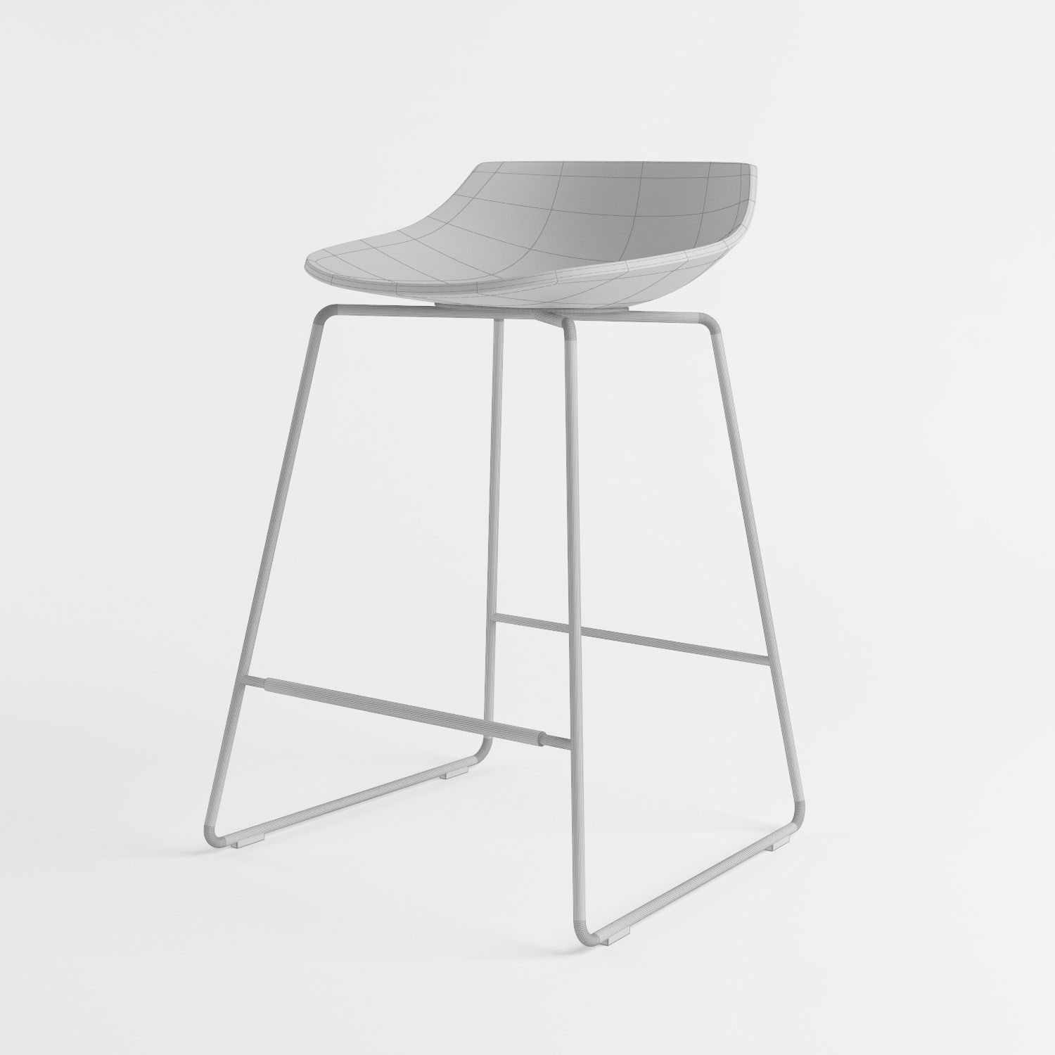 Flow Stool - Sled Base 3D model_14