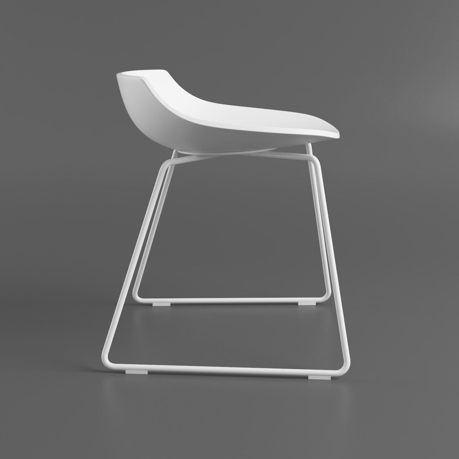 Flow Stool - Sled Base 3D model_7