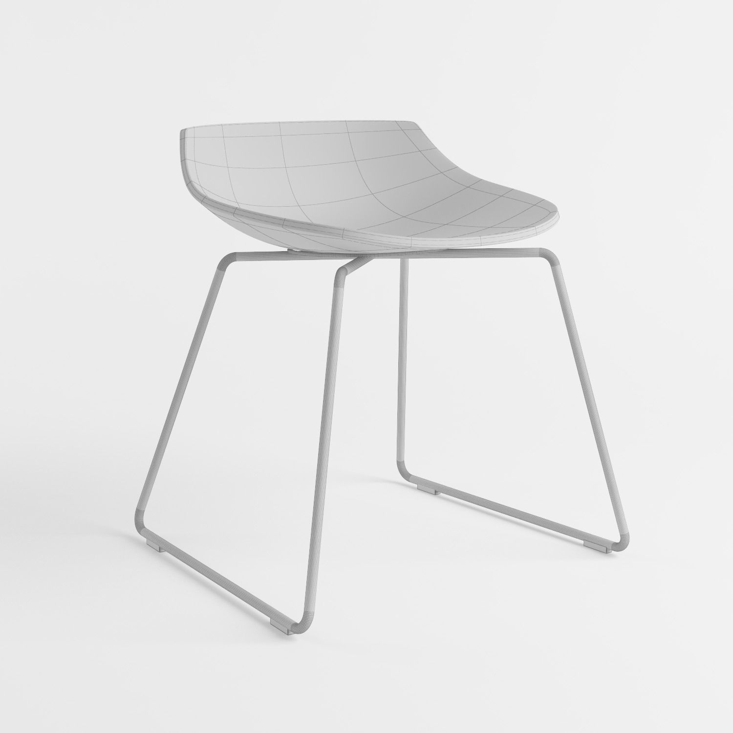 Flow Stool - Sled Base 3D model_15