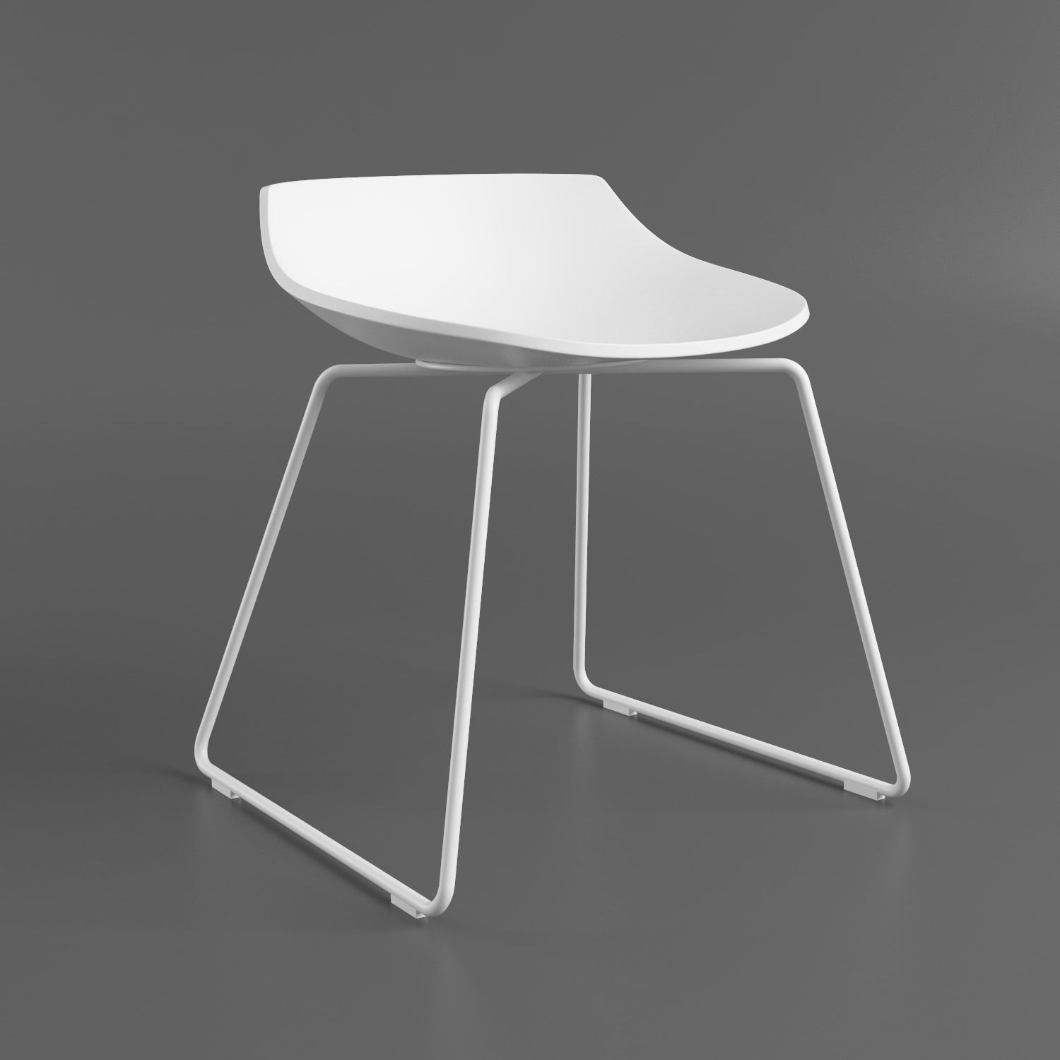 Flow Stool - Sled Base 3D model_6