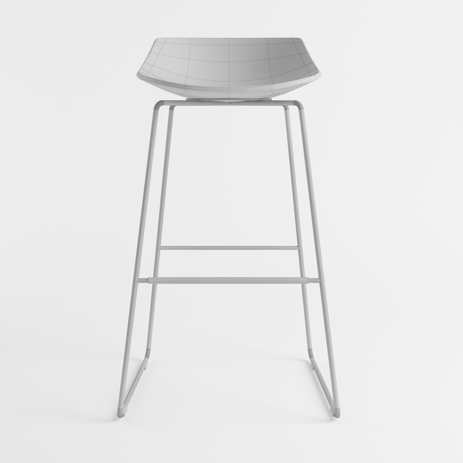 Flow Stool - Sled Base 3D model_12