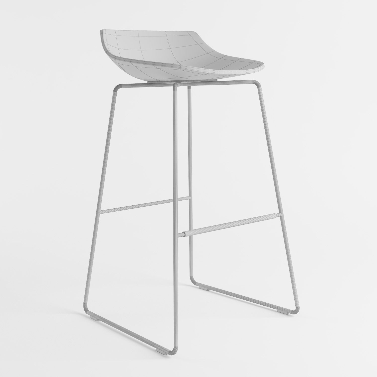 Flow Stool - Sled Base 3D model_11