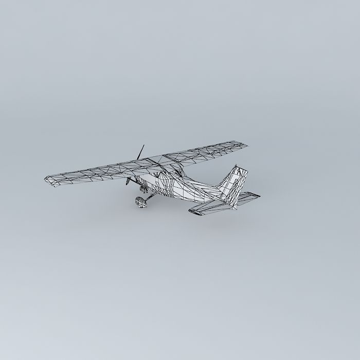 Template Cessna 152 Free 3D model_4