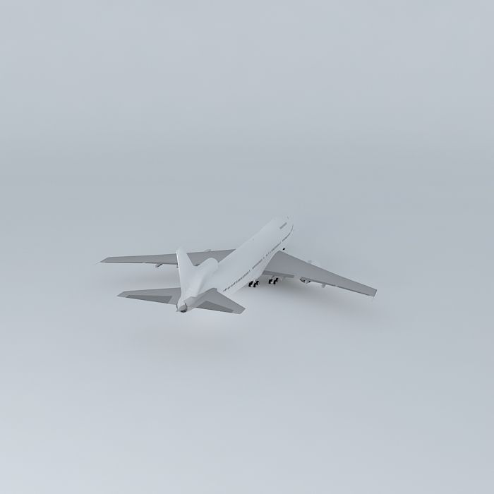 Template Boeing 747 300 Tri jet Free 3D model_1