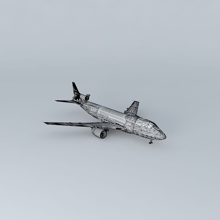 Template Boeing 747 300 Tri jet Free 3D model_3