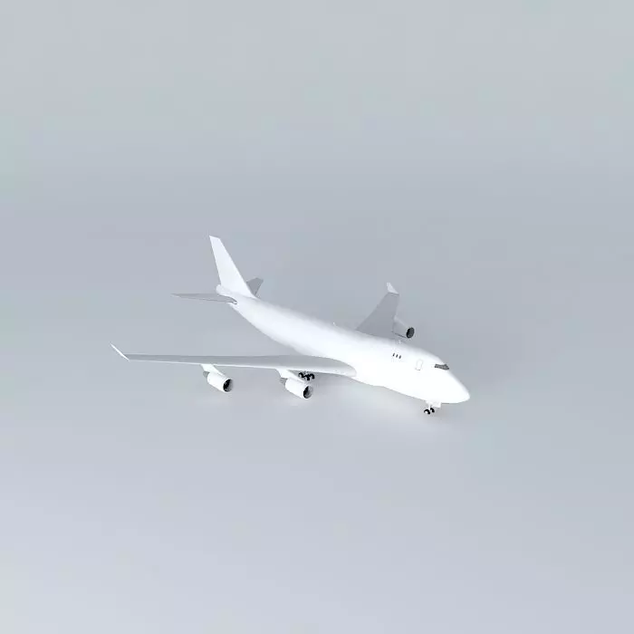 Template Boeing 747 400F Free 3D model