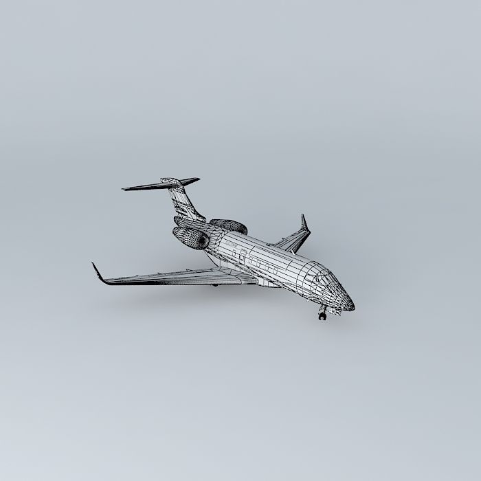 GoldenJet Bombardier Challenger 300 3D model_3