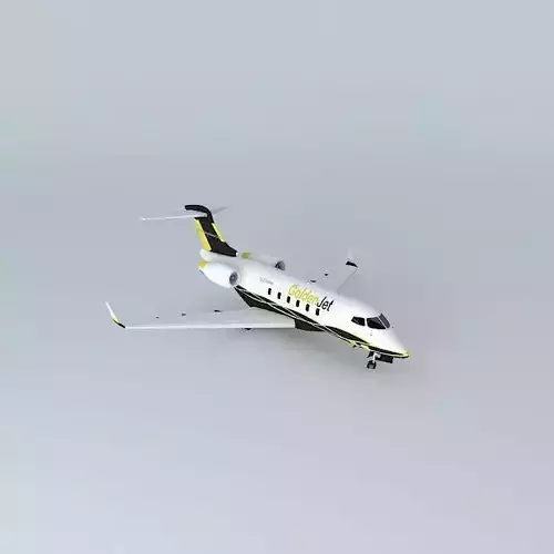 GoldenJet Bombardier Challenger 300 3D model