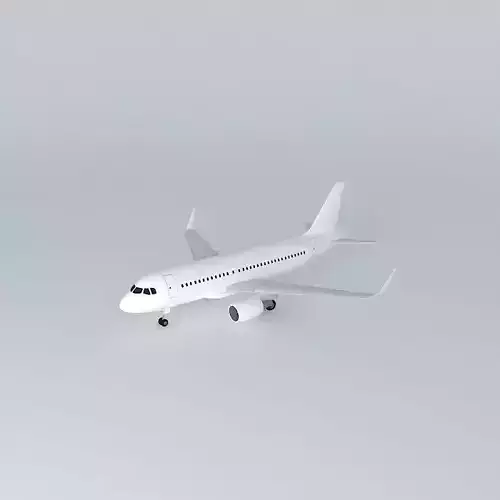 Template Airbus A319 100 Sharklets v.2 Free 3D model