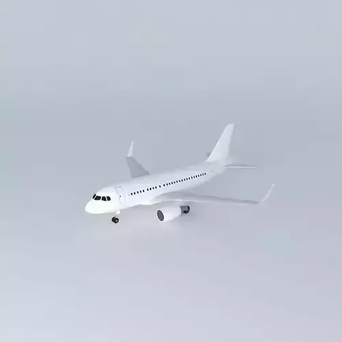 Template Airbus A318 Sharklets v.2 Free 3D model