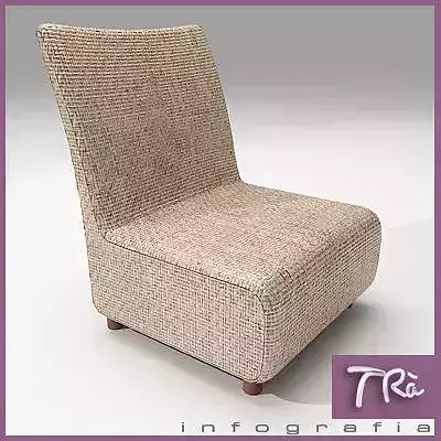 Armless Upholstered LIVING ROOM CHAIR