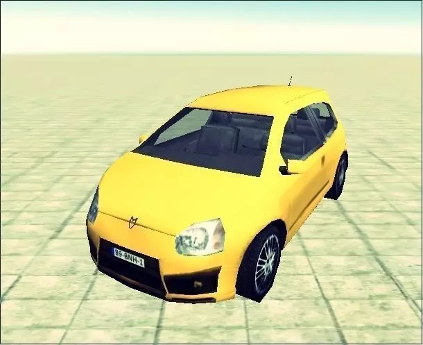 lowpoly car for gta san andreas Free 3D model_0