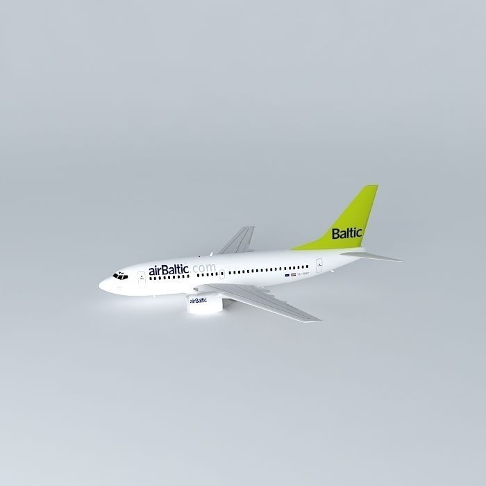 airBaltic Boeing 737 500 Free 3D model_2